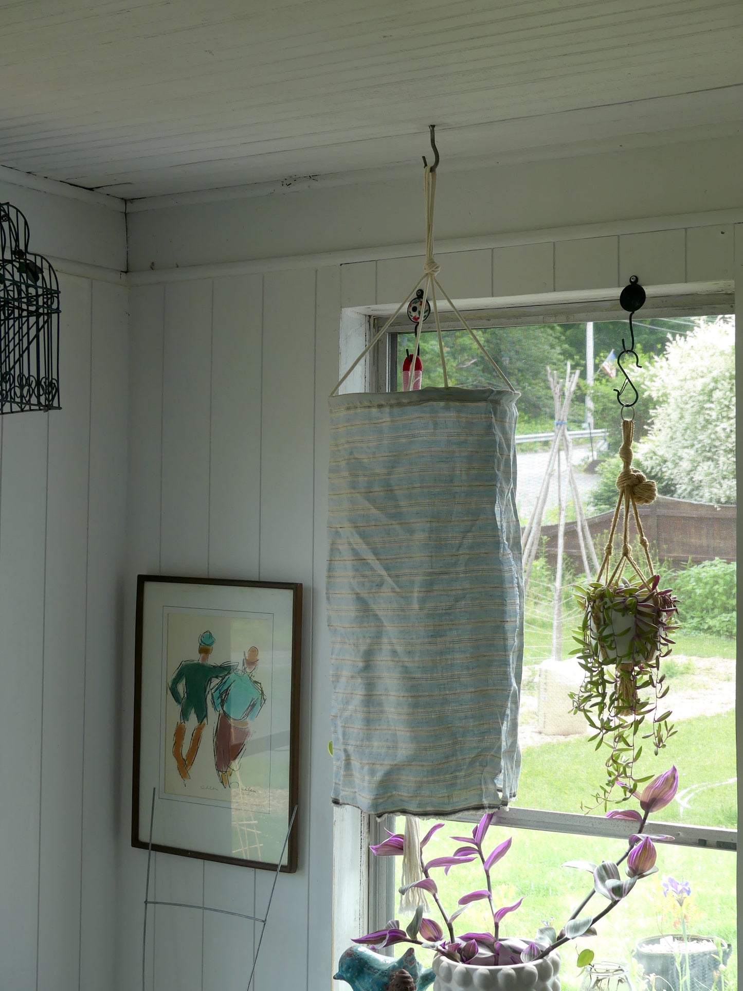 Pale blue and silver lantern