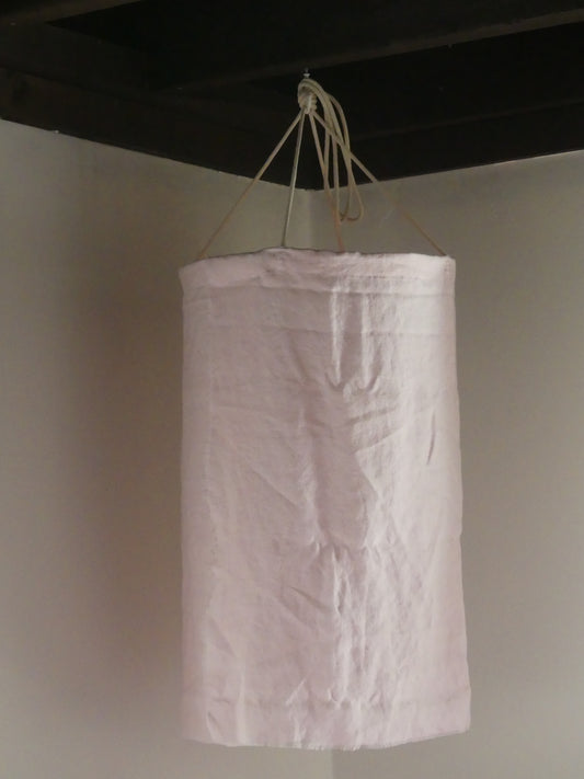 Soft pink linen lantern