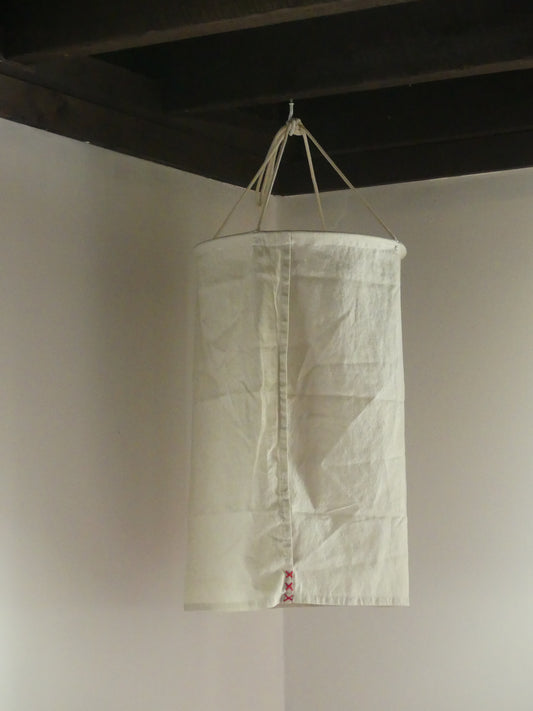 Soft beige linen lantern