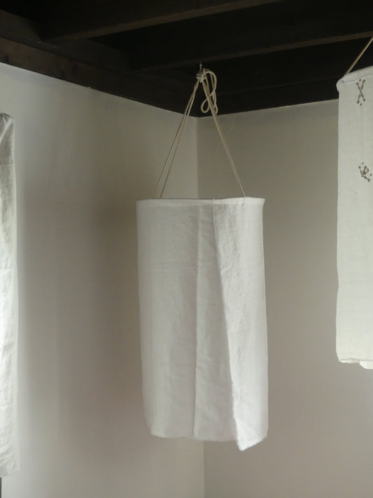 White linen lantern