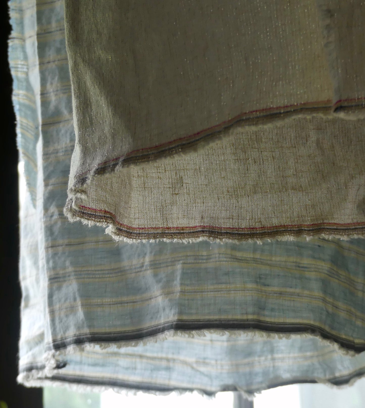 Shimmery beige linen lantern