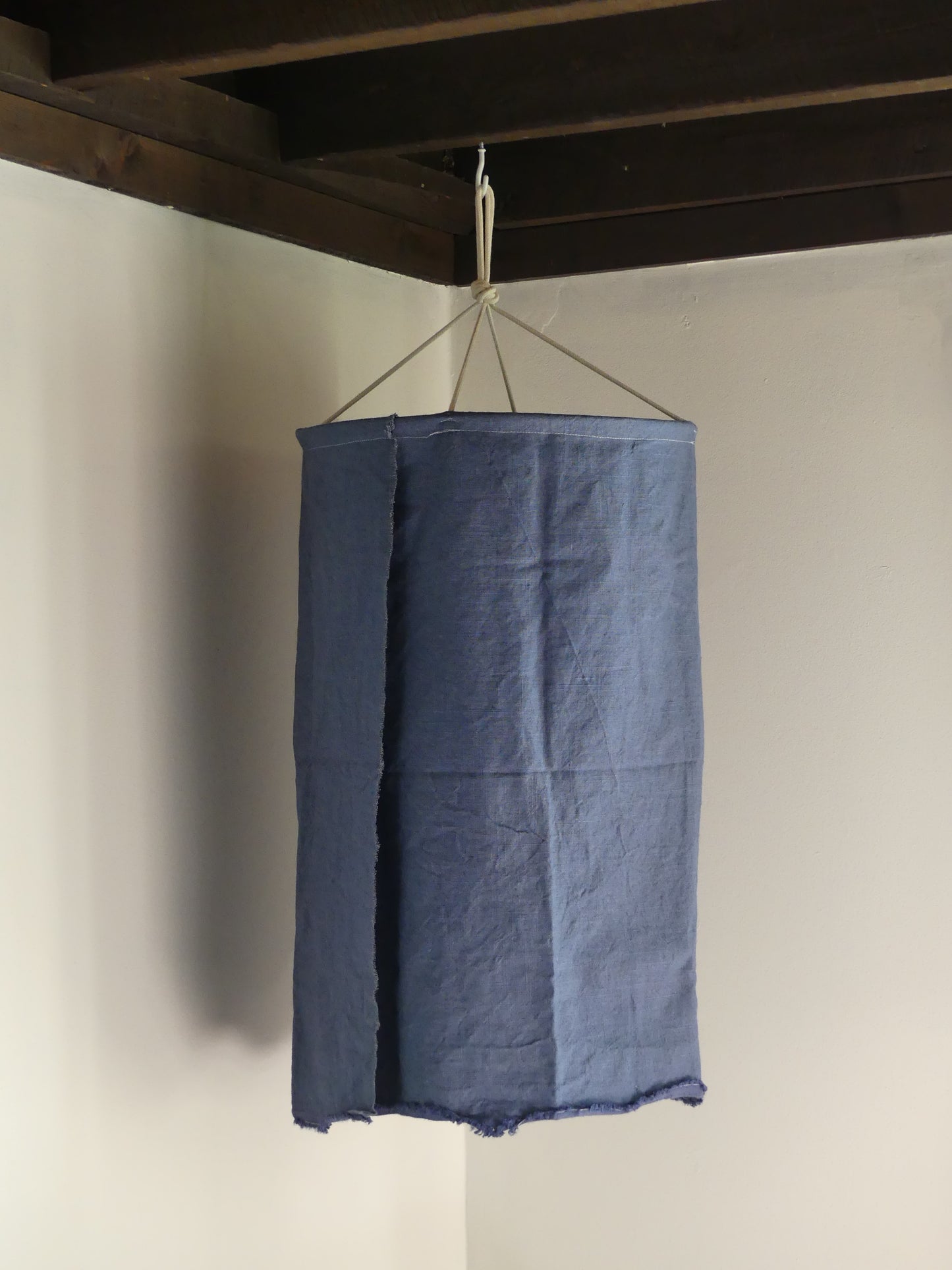 Slate blue linen lantern