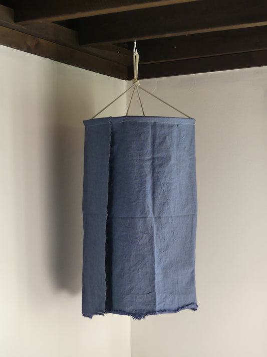 Slate blue linen lantern
