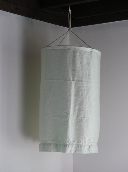 Pale olive linen lantern