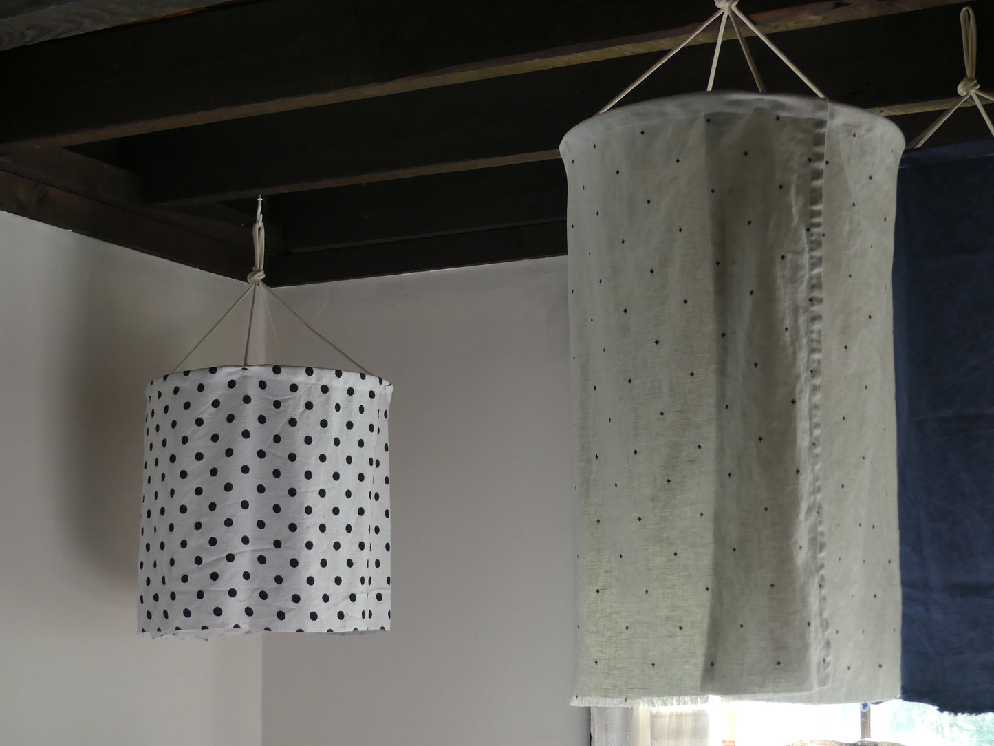 White polka dotted lantern